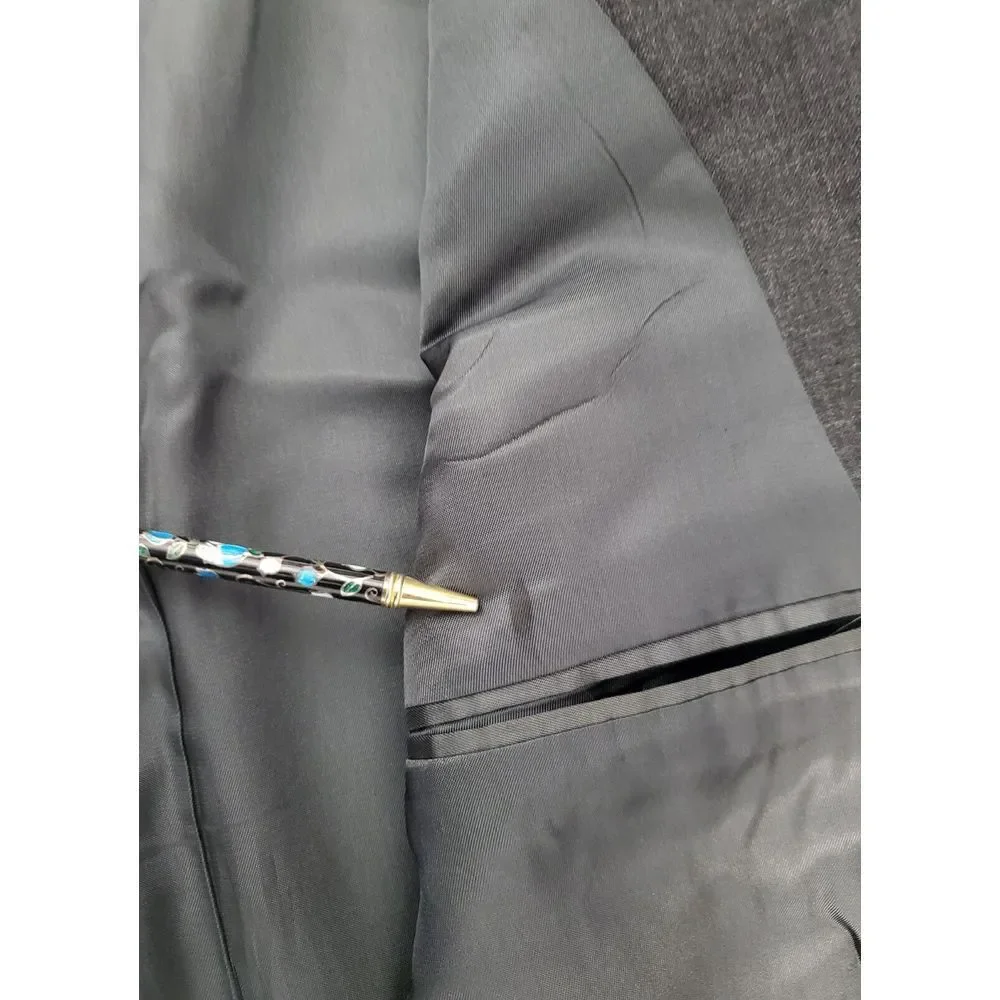 USA Made Winston Hill‎ Mens Jacket 42 Grey  2 Button Flap Pockets